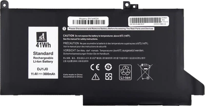 Акумулятор 1stCharger для ноутбуків Dell Latitude 7280 (DJ1J0) 11.4V 3600mAh Black (BN1st4024)