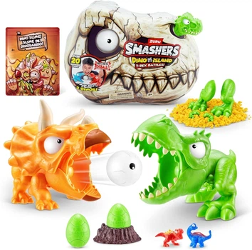 Игровой набор Дино Череп Зеленый Zuru Smashers Dino Island Mini T-Rex Battles