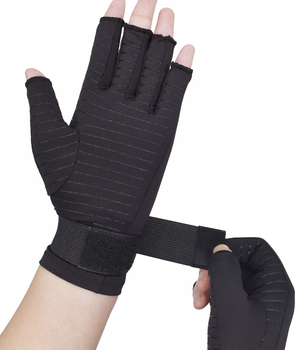 Компресійні рукавички при артриті з фіксуючою стрічкою М