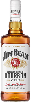 Віскі Jim Beam White 4 роки витримки 1 л 40% (5010278100789)