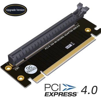 Райзер кутовий 90 градусів для відеокарти поворотний винос PCI-E 4.0 16x Rev 4.0 Чорний