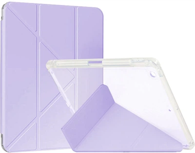 Чехол для планшета BeCover Ultra Slim Origami Transparent с креплением Apple Pencil для Apple iPad 10.2 2019/2020/2021 Purple (BC_711101)