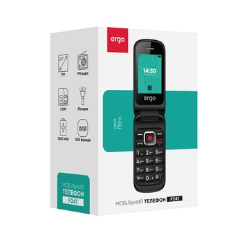 Бабушкофон ERGO F241 Dual Sim, 1000mAh, Black