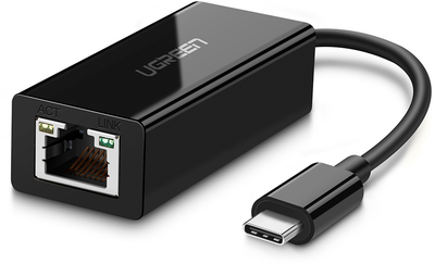 Сетевой адаптер Ugreen US236 USB-C 3.1 GEN1 Male to Gigabit Ethernet Adapter Black (UGR-50307)