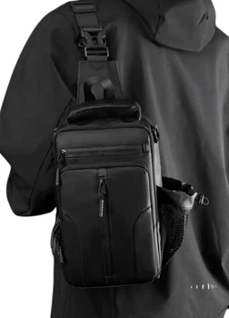 Універсальна чоловіча багатофункціональна сумка Black Comfort Expert No Brand 1362-02 Чорний