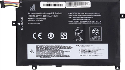 Аккумулятор 1stCharger для ноутбуков Lenovo Thinkpad E470 (01AV413) 10.95V 3650mAh Black (BN1st7019)