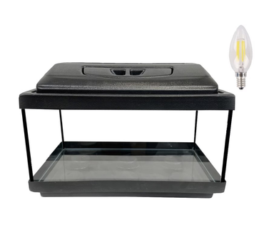 Акваріумний набір Zoocool Black 3 in 1 ЕКО прямокутний (Кришка Міньйон) 400-250-200 (20л) 4мм