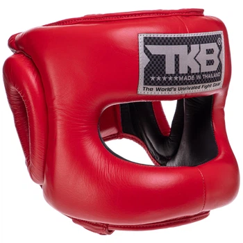Шлем боксерский с бампером кожаный размер S TOP KING Pro Training красный TKHGPT-CC