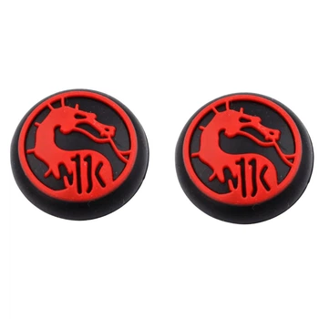 Силиконовые накладки на стики Mortal Kombat 11 (Red) для геймпадов Sony DualShock PS4 / DualSense PS5 / Xbox Series|One (2шт.) [437156150]