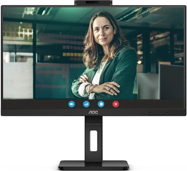 Монитор AOC Q27P3QW 27" QHD IPS 75Гц 2xHDMI DP USB-hub webcam HAS Pivot колонки (37647729C37F)