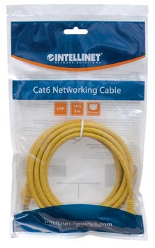Патчкорд UTP Cat.5e ( 3м жовтий ), Intellinet, Біметал, ССА