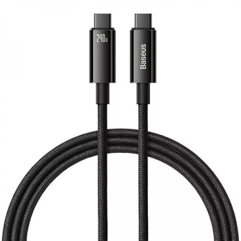 Кабель Baseus Type-C - Type-C 240W 3м PD Tungsten Gold Data Black (CAWJ040201)
