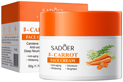 Антивозрастной крем для лица Sadoer B-Carrot Face Cream с экстрактом моркови 50 г (6942017801451)