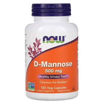 Природні добавки Now Foods D-Маноза 500 мг 120 гельових капсул