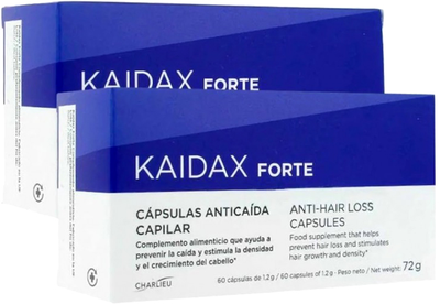 Suplement diety Topicrem Kaidax Forte Anticaída Duplo 2 x 60 caps (8437015822129)