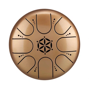 Глюкофон 5" (13см) 8 нот Hluru TCT8-5 Champagne Titanium Steel Tongue Drum