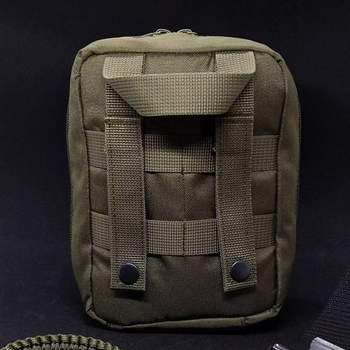 Підсумок-аптечка Cordura 900D з кріпленням Molle та Velcro панеллю олива розмір 19х16х10 см