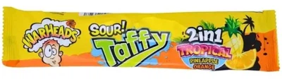 Жевательная конфета WarHeads Sour Taffy Bar Tropical 2в1 Pineapple Orange 42г