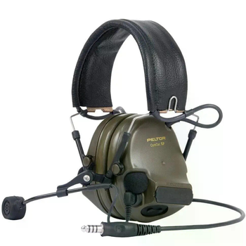 Активні тактичні навушники 3M PELTOR ComTac XPI Headset, NATO (MT20H682FB-86), вертикальні з 1 аудіовиходом J11 NATO та мікрофоном