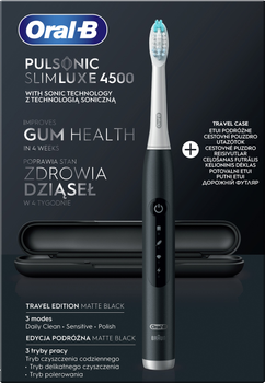 Електрична зубна щітка ORAL-B BRAUN Pulsonic Slim Luxe 4500 Чорна (4210201396420)