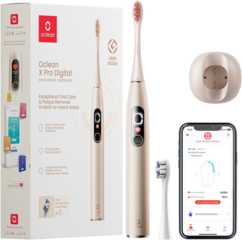 Szczoteczka elektryczna Oclean X Pro Digital Electric Toothbrush Champagne Gold