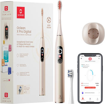 Електрична зубна щітка Oclean X Pro Digital Electric Toothbrush Champagne Gold