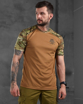 Тактическая мужская футболка с принтом 3XL койот+мультикам (87631)