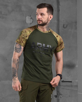 Армейская мужская футболка ARMY M олива+мультикам (87168)
