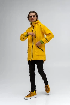 Дощовик Parasol'ka Yellow (S-M). Плащ водонепроникний для чоловіків – водонепроникний плащ для подорожей, міста та туризму