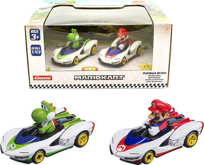 Набір машинок Carrera Pull & Speed Nintendo Mario Kart P-Wing Twinpack (9003150130277)