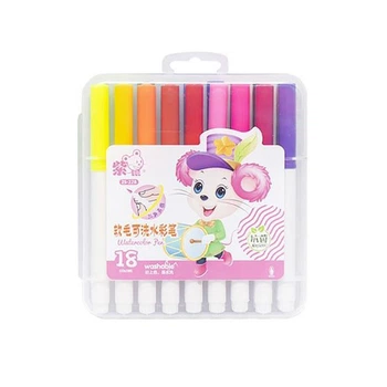 Фломастер - кисточка "Water color pen" 18 цветов 228-18 в пластиковом боксе