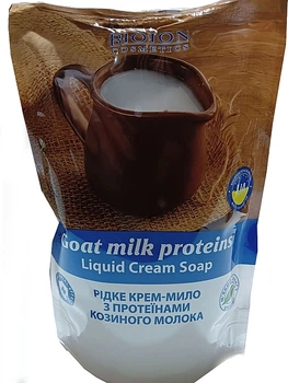 Рідке крем-мило з протеїнами козячого молока - Bioton Cosmetics Liquid Cream Soap (дой-пак) 500ml (1164567-1552737-2)