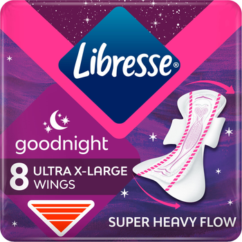 Гігієнічні прокладки нічні Libresse Ultra Thin Goodnight Extra 8шт (8 шт.) (808777-730377-2)