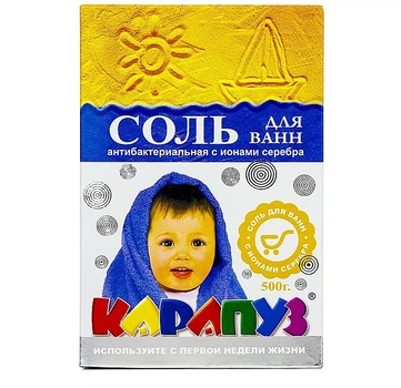 Соль антибактериальная с ионами серебра для купания детей Карапуз 500g (500g) (443787-514242-2)