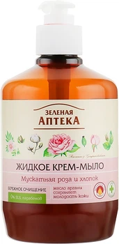 Жидкое мыло "Мускатная роза и хлопок" - Зеленая аптека 460ml (1140716-1521545-2)