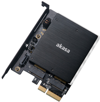 Adapter Akasa M.2 PCIe and M.2 SATA SSD RGB LED (AK-PCCM2P-03)