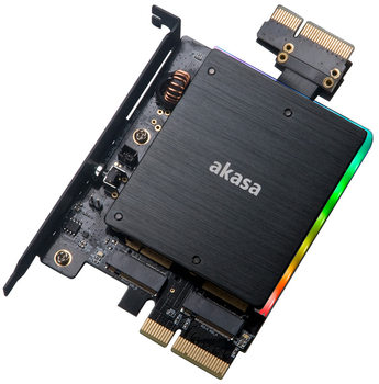 Адаптер Akasa M.2 PCIe and M.2 SATA SSD RGB LED (AK-PCCM2P-04)