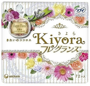 Ежедневные гигиенические прокладки, 72 шт. - Sofy Hadaomoi Kiyora Happy Floral 72шт (1127560-1504149-2)