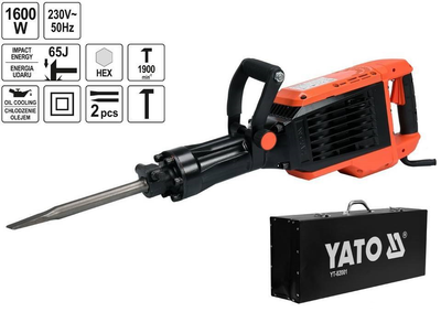 Бетонолом HEX-30 (1600 Вт) 65 Дж Отбойный Молоток YATO® YT-82001