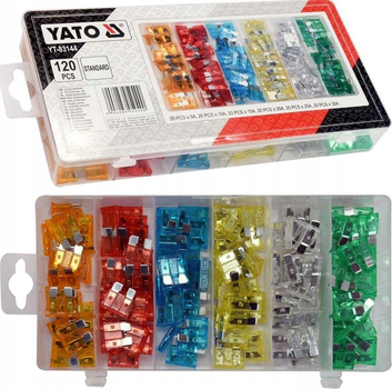 Авто Предохранители STANDARD Набор 120 шт YATO (YT-83144)