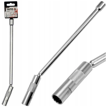 Ключ Свечной 12-гранный магнитный YATO: квадрат-3/8 ", М14 мм, L = 310 мм, Cr-V