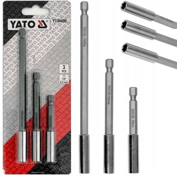 Набір Тримачів Для Біт 1/4" L= 75, 100, 150 мм 3 шт YATO (YT-04699)
