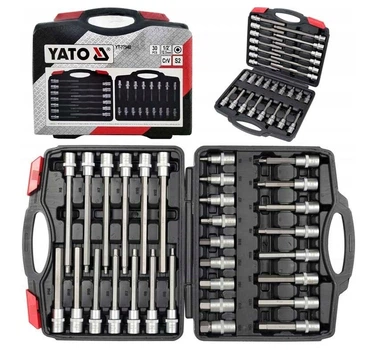 Біти Шестигранні в Головці HEX ​​1/2" (М5-М19) Набір 30 шт YATO (YT-77540)