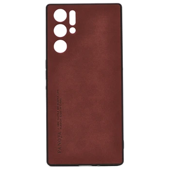 Кожаный чехол - накладка Fanoya для ZTE nubia Red Magic 9 Pro / Red Magic 9 Pro Plus burgundy
