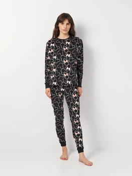 Піжама (лонгслів + штани) жіноча велюрова Disney MinnieMouse DIS MF 53 04 B858 VELOUR S Чорна (5904009156049)