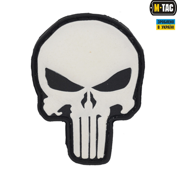 Нашивка PVC Punisher M-Tac Black/White