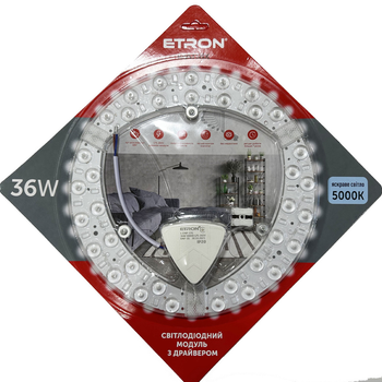 Світлодіодний модуль cвітильник ETRON 1-EMP-276 36W Matrix 5000K IP20 коло 230мм