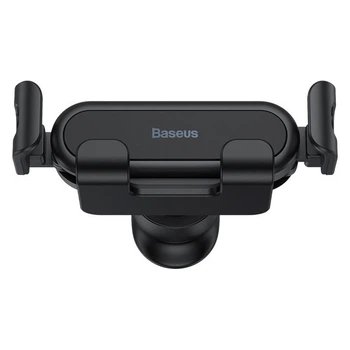 Тримач для телефону в машину в повітропровід Baseus SUWX010001 Stable Gravitational Car Mount Lite (Air Outlet Version) 5.4 - 6.7" Black