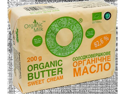 Масло солодковершкове Organic Milk 82.6% 200 г (14818599)
