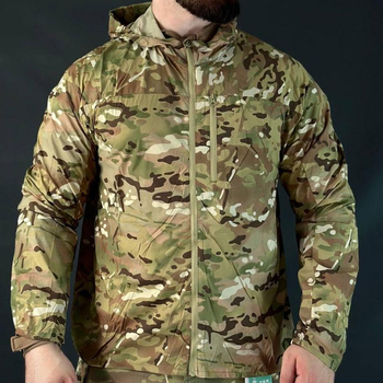 Мужская легкая Куртка с Капюшоном / Водонепроницаемая Ветровка мультикам размер XL